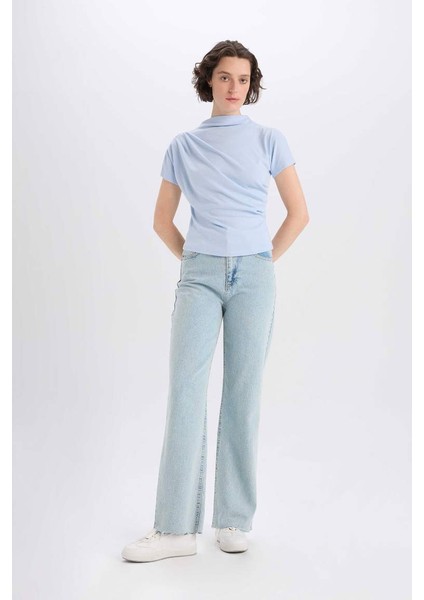 Yeni Sezon Slim Fit Dar Kesim Bisiklet Yaka Basic Düz Ribana Kısa Kollu Tişört fiyatları
