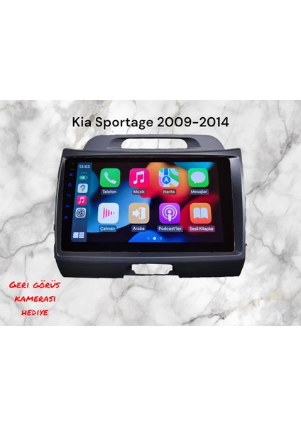 Kia Sportage 2009-2014 Yıl Uyumlu 9 Inç Android Multimedya Carplay+Android Auto+Navigasyon