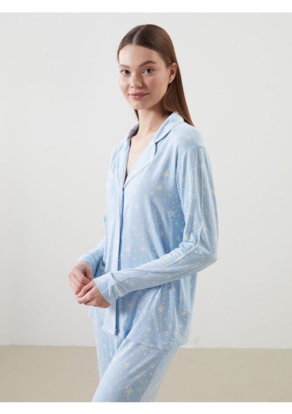 Yeni Sezon Gomlek Yaka Desenli Kadin Pijama Takimi - S5DA88Z8 fiyatları