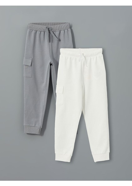 Yeni Sezon Beli Lastikli Erkek Cocuk Jogger Esofman Alt 2'li - S5CR58Z1