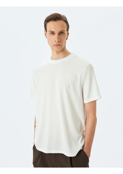 Yeni Sezon Bisiklet Yaka Regular Fit Kısa Kollu Basic Tişört