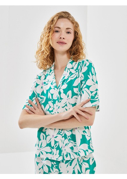 Yeni Sezon Gomlek Yaka Cicekli Kadin Pijama Takimi - S59605Z8 fiyatları
