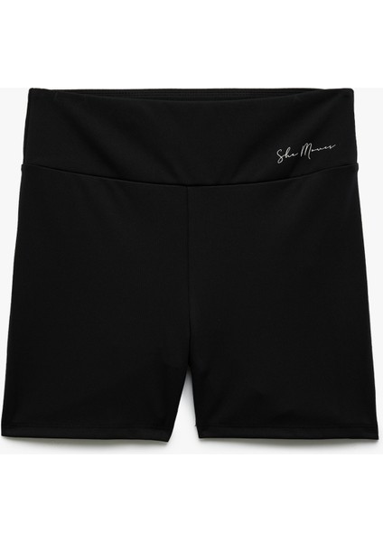 Yeni Sezon Yüksek Bel Baskılı Slim Fit Biker Spor Tayt modelleri