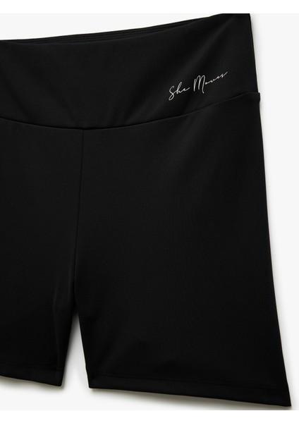Yeni Sezon Yüksek Bel Baskılı Slim Fit Biker Spor Tayt indirimleri