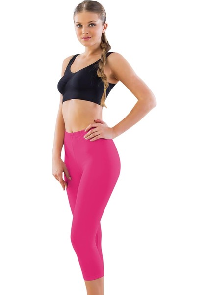 Modlive Fuşya Mı Emay 7600 Likralı Kapri Tayt