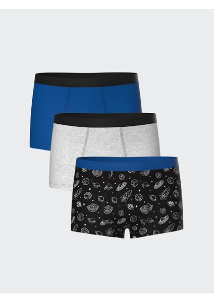 Yeni Sezon Baskili Erkek Cocuk Boxer 3'lu - S57048Z4