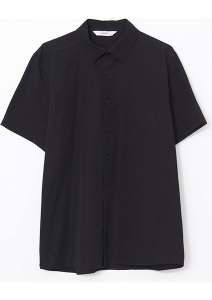 Yeni Sezon Regular Fit Kisa Kollu Poplin Erkek Gomlek - S5JQ67Z8