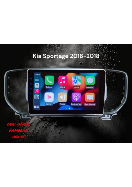 Kia Sportage 2016-2018 Yıl Uyumlu 9 Inç Android Multimedya Carplay+Android Auto+Navigasyon