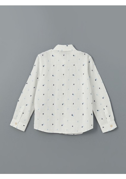 Yeni Sezon Baskili Uzun Kollu Erkek Cocuk Gomlek - S58725Z4 fiyatları