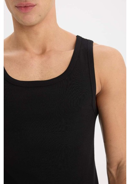 Yeni Sezon Slim Fit Dar Kesim Ribana 2'li Atlet