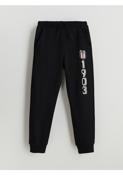 Yeni Sezon Beli Lastikli Besiktas Baskili Erkek Cocuk Jogger Esofman Alti - S55966Z4