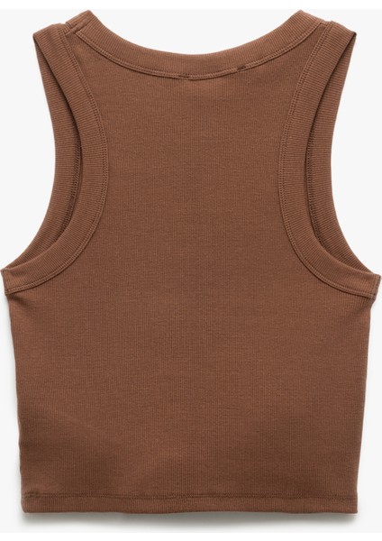 Yeni Sezon Halter Yaka Fitilli Slim Fit Crop Kadın Atlet fırsatları
