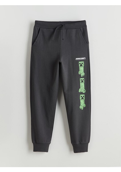 Yeni Sezon Beli Lastikli Minecraft Baskili Erkek Cocuk Jogger Esofman Alti - S5IV49Z4