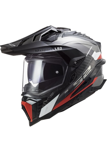 Explorer C Karbon Frontıer Tıtanıum Kırmızı Kapalı Kask