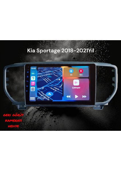 Kia Sportage 2018-2021 Yıl Uyumlu 9 Inç Android Multimedya Carplay+Android Auto+Navigasyon