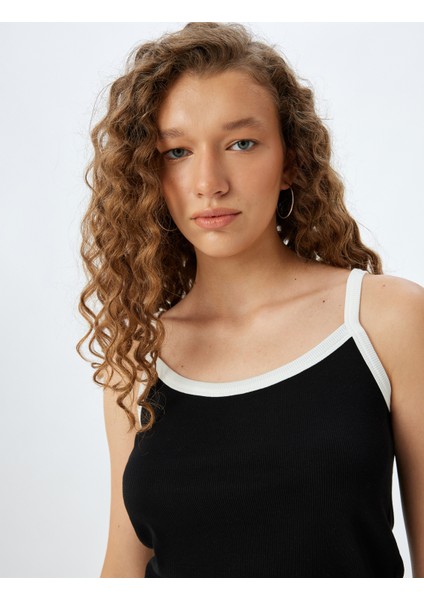 Yeni Sezon Basic Fitilli Kolsuz Biyeli Slim Fit Kadın Atet