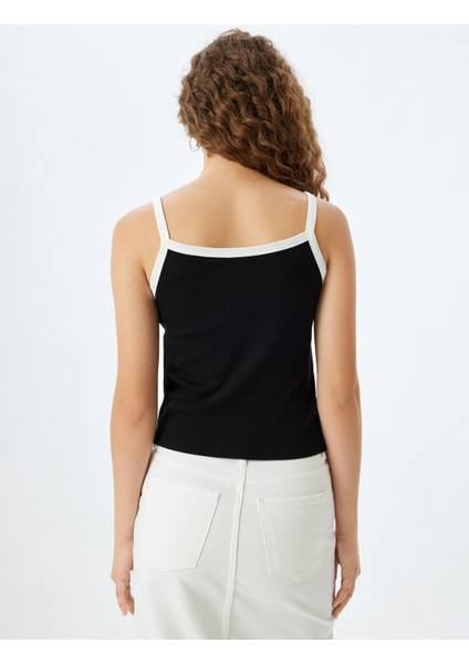 Yeni Sezon Basic Fitilli Kolsuz Biyeli Slim Fit Kadın Atet