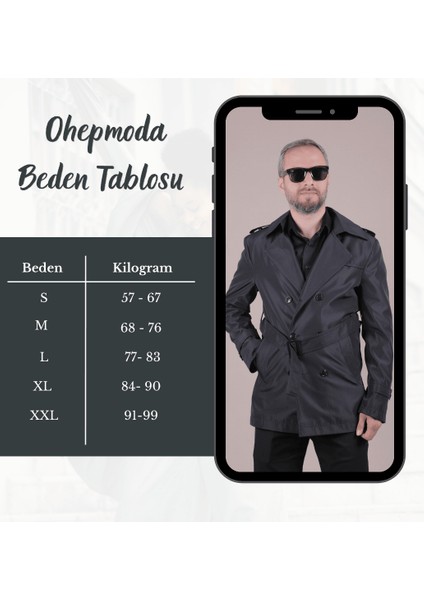 Slim Fit Kemerli Erkek Trençkot fiyatları