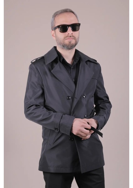 Slim Fit Kemerli Erkek Trençkot modelleri