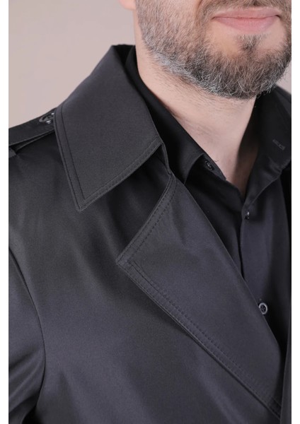 Slim Fit Kemerli Erkek Trençkot indirimleri