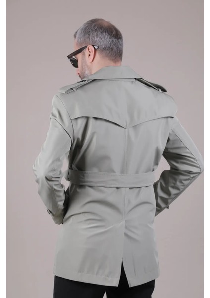 Slim Fit Kemerli Erkek Trençkot