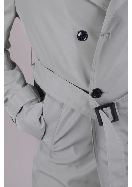 Slim Fit Kemerli Erkek Trençkot