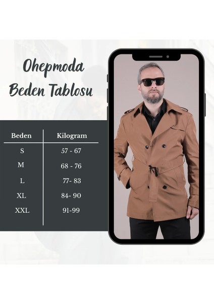 Slim Fit Kemerli Erkek Trençkot fiyatları