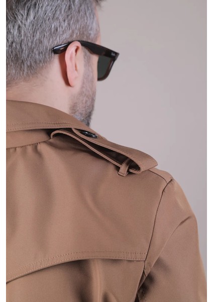 Slim Fit Kemerli Erkek Trençkot indirimleri
