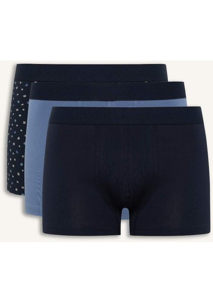 Yeni Sezon Regular Fit Çiçekli 3'lü Boxer