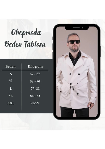 Slim Fit Kemerli Erkek Trençkot fiyatları
