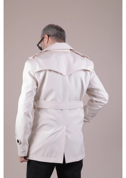 Slim Fit Kemerli Erkek Trençkot