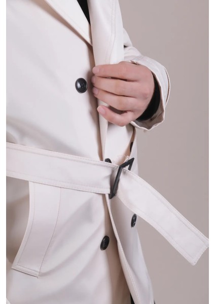 Slim Fit Kemerli Erkek Trençkot