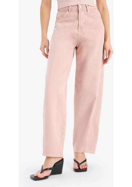 Yeni Sezon Afra x Defacto Coool Baggy Fit Gabardin Pantolon Yıkamalı Normal Bel
