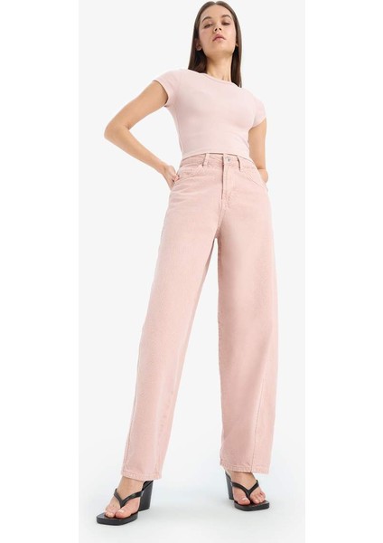 Yeni Sezon Afra x Defacto Coool Baggy Fit Gabardin Pantolon Yıkamalı Normal Bel fiyatları