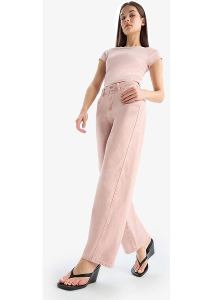 Yeni Sezon Afra x Defacto Coool Baggy Fit Gabardin Pantolon Yıkamalı Normal Bel indirimleri