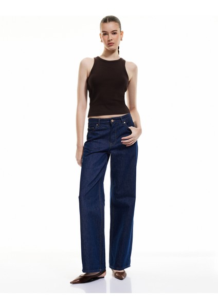Yeni Sezon Pamuklu Kolsuz Bisiklet Yaka Slim Fit Crop Atlet