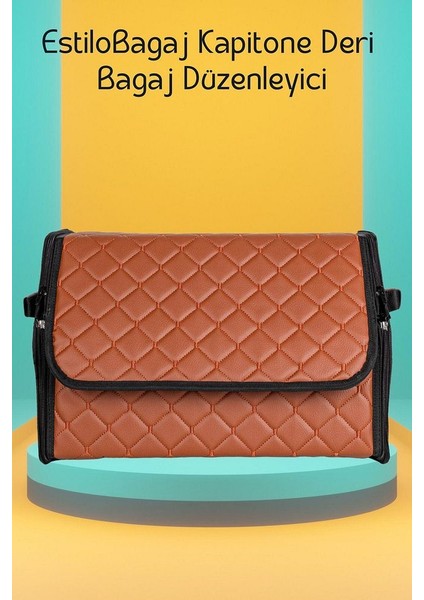 Estilobagaj Kapitone Deri Oto Bagaj Düzenleyici Taba fiyatları