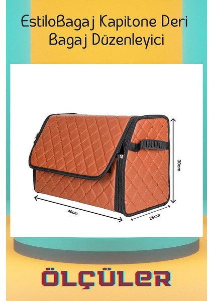 Estilobagaj Kapitone Deri Oto Bagaj Düzenleyici Taba modelleri