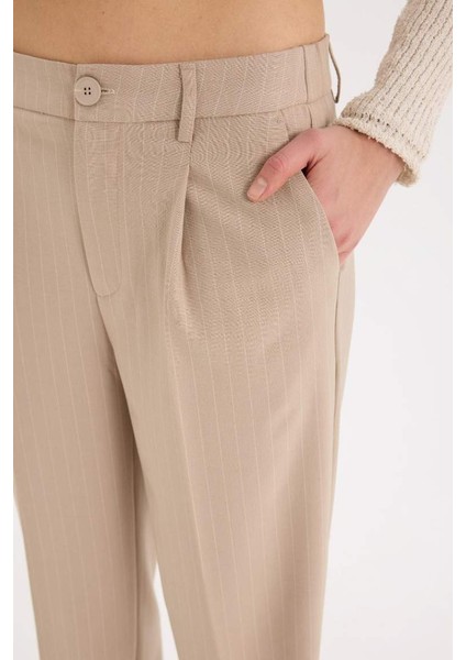 Yeni Sezon Wide Leg Kumaş Palazzo Pantolon Çift Cepli Normal Bel Standart Boy indirimleri