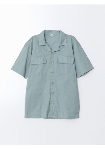 Yeni Sezon Keten Karisimli Erkek Cocuk Gomlek - S58715Z4