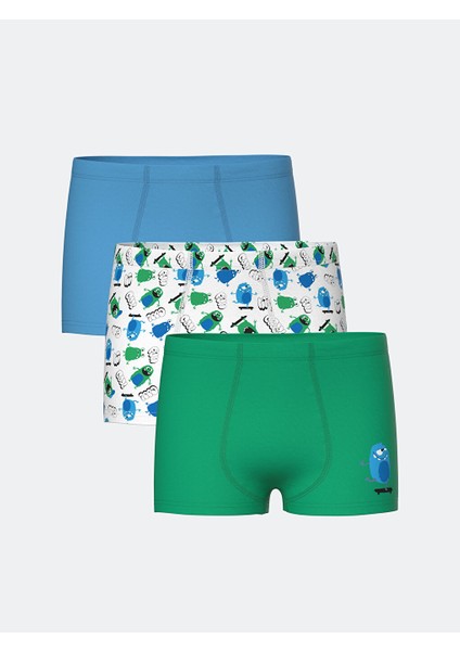 Yeni Sezon Baskili Erkek Cocuk Boxer 3'lu - S55238Z4