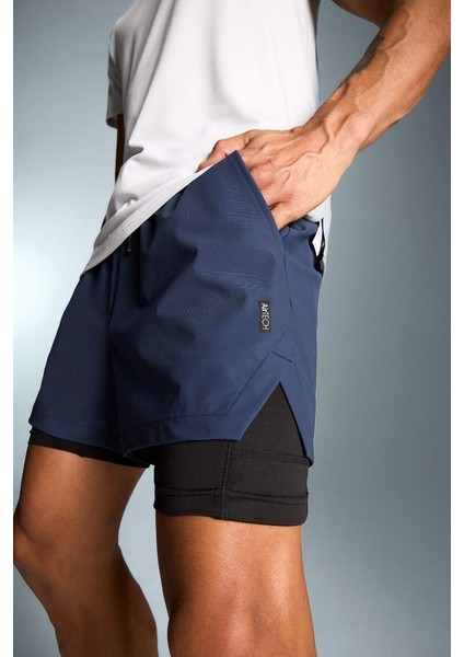 Yeni Sezon Defactofit Slim Fit Dar Kesim Sporcu Taytlı Şort