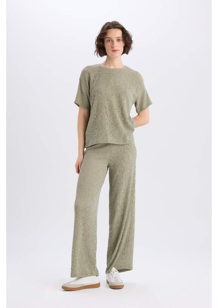 Yeni Sezon Wide Leg Geniş Bol Paça Bürümcük Pantolon fırsatları