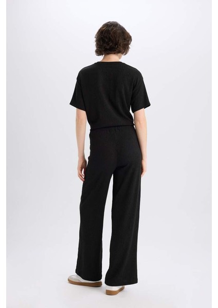 Yeni Sezon Wide Leg Pantolon Geniş Paça Basic Düz Bürümcük indirimleri