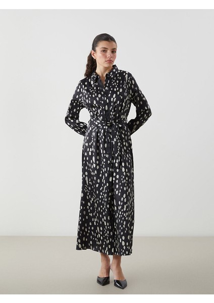 Yeni Sezon Desenli Saten Kadin Gomlek Elbise - S5JU72Z8 fiyatları