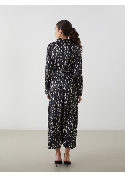 Yeni Sezon Desenli Saten Kadin Gomlek Elbise - S5JU72Z8 fırsatları