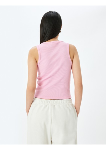 Yeni Sezon Bisiklet Yaka Kolsuz Slim Fit Basic Kadın Atlet