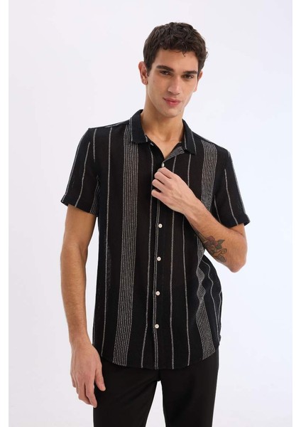 Yeni Sezon Regular Fit Yazlık Polo Yaka Pamuklu Kısa Kollu Gömlek modelleri