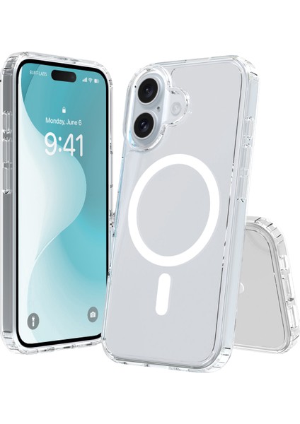 Iphone 16 Şeffaf Magsafe Silikon Kılıf Temazsız Şarj Özellikli