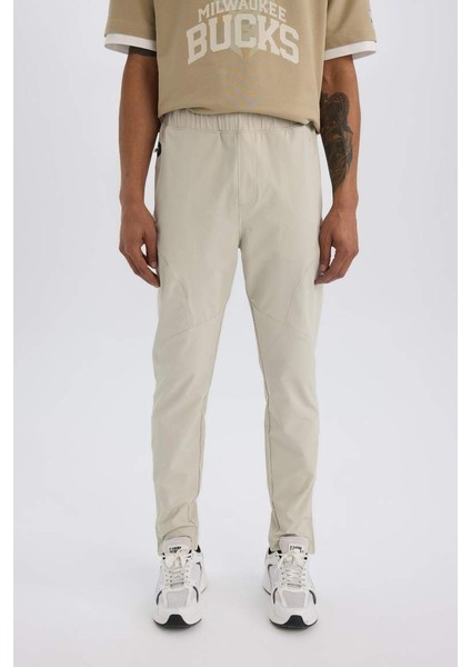 Yeni Sezon Defactofit Sporcu Jogger Eşofman Altı Slim Fit Dar Kesim Dokuma Üç Cepli Fermuarlı Paça